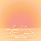 Texte: "Edition Sixteen", "RELAX", "blank & jones". 

Hintergrund: Eine Illustration eines Sonnenuntergangs in warmen, orangen Tönen.
