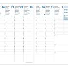 Kalenderseite der Woche 35, mit Daten von Montag, 26., bis Sonntag, 1., mit Platz für Notizen rechts.
