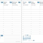 Kalenderseite mit den Daten 14. bis 20. November, aufgeteilt in Wochentage auf Englisch, Französisch, Deutsch, Italienisch.