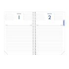 Montag 1, Dienstag 2, Kalender, Linien für Notizen, Spalten für Stunden. Reiter: September. Spiralbindung in der Mitte.