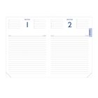 Montag, 1; Dienstag, 2; September. Kalenderansicht mit Linien für Notizen, Zeiten von 8 bis 19 Uhr und Wochenangabe.