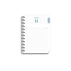 Spiralblockseite mit Datum: Donnerstag, 11. August. Linien für Notizen. 32. Woche. Registerkarte.