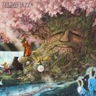 "Zelda & Jazz II, The Deku Trio" oben links. Eine Illustration mit einem riesigen Baumgesicht, Musikern und Blüten im Wald.