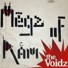 Text: "the Voidz". Illustration mit abstrakten, schwarz-roten Schriftzeichen auf weißem Hintergrund. Unten rechts roter Stern.