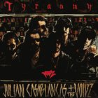 "Tyranny" oben in roter Schrift. Illustration von fünf Männern in dunkler, kontrastreicher Szene. Unten: "Julian Casablancas + The Voidz".