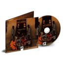 CD-Cover mit Text: "Lionel et Stephane Belmondo, Calypso Diola". Menschen in bunter Kleidung davor.