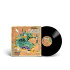 Text: "Jahnaton - J'irai". Eine Schallplatte mit einem Cover. Illustration von Landschaft mit Segelboot und Leuchtturm.