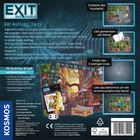 Texts: 
- Der Auftrag „Paris“
- Für Puzzle-Fans, die Spaß am Rätseln haben!
- Entdeckt das Puzzlebild.
- Löst gemeinsam alle Rätsel.
- Findet den 3-stelligen Code.
- Löst das Geheimnis um die verschwundene alte Dame!

Beschreibung: Bunte Illustration mit Paris-Straßenszene, Puzzleteile und Spielkarten.