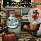 Ein geheimnisvoller Fall – entkommt ihr der Toteninsel? Mit Story und 7 Rätseln, 500 Teile. Raum mit Schreibtisch und Koffer.