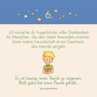 6. Ich wünsche dir Augenblicke voller Dankbarkeit... Illustration eines Jungen mit Geschenk und Sternen.