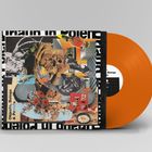 "Objects, Beings & Parrots" ist auf einem Schallplattencover mit bunter Collage und orangefarbener Vinylplatte zu lesen.