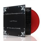 "Sixteen Horsepower" und "Folklore" stehen auf einem stilvollen Plattencover mit floralen Verzierungen und roter Schallplatte.