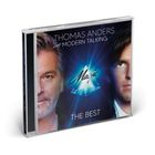 Ein CD-Cover zeigt "THOMAS ANDERS sings MODERN TALKING", "Magic", "THE BEST" und zwei Gesichtshälften von Personen.