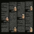 Kopfstehende Porträts von Männern in Anzügen, umgeben von kolumnenförmig gedrucktem Text in deutscher Sprache.