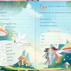 Zwei Seiten eines verspielten Kinderbuchs mit Elfen. Links persönliche Infos, rechts Hobbys und Favoriten mit Linien zum Ausfüllen.