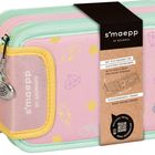 "smaepp by Brunnen", pastellfarbene Federmappe mit Tiermotiv. Enthält Zipper-Anhänger in Schwanform.