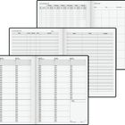 „Klassenplan“, „Sitzplan“, „Schülerliste“ sind Tabellenüberschriften. Layouts für Stundenpläne und Schülerlisten in einem Planer.