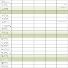 Kalendermonat Januar. Oben: Katze auf grünem Stoff liegend. Tabelle mit Wochentagen und Platz für Einträge.