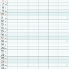 Kalenderblatt für Januar 2027. Wochentage und Datum aufgereiht, Sonntage rot markiert. Notizbereich am unteren Rand.