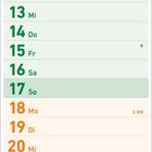 Kalenderblatt für Januar: Wochenbeginn am Fr, der 1. Januar, Neujahr; farblich markierte Tage und Wochen.