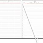 Offene Kalenderseite mit Datum: Samstag, 2. Januar und Montag, 20. Juli. Enthält stündliche Zeilen und Notizen.