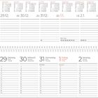 Kalenderwoche mit Daten vom 28. Dezember bis 3. Januar. Tage in Deutsch, Französisch und Englisch angegeben.