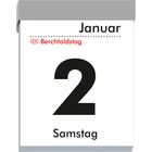 Kalenderblatt: Januar, Samstag, 2. Berchtoldstag in Rot markiert.