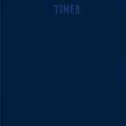 Text "TIMER", dunkelblaue Oberfläche, minimalistisches Design.