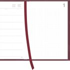 Kalenderseite mit Wochenübersicht. Montag bis Sonntag, 18. bis 24. Januar. Roter Rand mit floralem Muster, Punktmuster rechts.