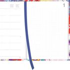 Links: Wochenkalender für Januar 2027, Tage mehrsprachig. Rechts: Punktrasterseite. Hintergrund bunt und abstrakt.