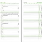 Kalender für Februar 2027. Links: Tage und Feiertage, rechts: Arbeitswochen und Zahlen.