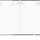 Kalender für den 29./30. Juni. Links "Dienstag", rechts "Mittwoch". Jede Seite mit Zeilen für Notizen.