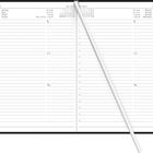 Kalender für 29. und 30. Juni, mit Wochentagen und Uhrzeiten. Eine weiße Stift liegt diagonal über den Seiten.