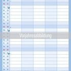 Kalenderseite für Januar. Enthält Feiertage: Neujahr und Heilige Drei Könige. Illustration: Winterlandschaft mit Figuren.