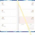 Kalender für Januar, Woche 3: Montag 18. bis Sonntag 24. Tage und Notizen sind in Kästchen aufgeteilt. Musterhintergrund.