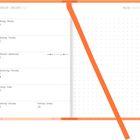 Kalender für Januar 2027. Woche 1, Montag bis Sonntag, 4. bis 10. Januar. Orangefarbener Akzent.