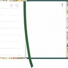 Datiertes Kalendarium für Januar 2027 mit horizontalen Linien, darunter eine verzierte, historische Weltkarte.