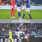 Der Text lautet "Vorjahresabbildung". Drei Fußballspieler in Aktion auf dem Spielfeld, jubelnde Fans im Hintergrund.