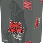 Text: "The Bad Karmas and The Curse of the Zodiac", "Volume II". Dunkle Figur, stilisiertes Logo mit Pegasus.