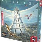 "SKYBRIDGE", Autoren Rieneck/Vohwinkel. Illustration: Turm mit fliegenden Drachen und Reiter, Pegasus Spiele Logo.