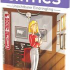 "mini crimes: Unsichtbarer Eindringling. Idee: Remo Conzadori. Story: Luca Di Gialleonardo. Illustration: Stefano Tartarotti."

Eine blonde Frau in einem Büro mit Tiertrophäen und Gemälden, sie hält einen dampfenden Becher.