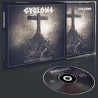 CD-Cover: "CYCLONE", "KNOWN UNTO GOD". Illustration eines Kreuzes mit Wurzeln auf grauem Hintergrund.