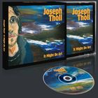 "Joseph Tholl - It Might Be Art" in gelber Schrift auf CD-Hülle vor einem gemalten Landschaftshintergrund.