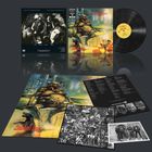 Texte: "Leviathan's Desire", "Red S". Illustration: Ein Monster, Schallplatte und Fotos von Bandmitgliedern.