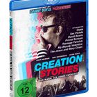 Titel: Creation Stories. Auffällig: Person mit Sonnenbrille. Liste von Bands, darunter Oasis und Sex Pistols. FSK 12.
