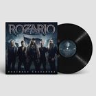 "ROZARIO" oben, "NORTHERN CRUSADERS" unten. Fünf Personen in Lederkleidung vor einem dunklen, wolkigen Hintergrund. Eine Schallplatte ist zu sehen.