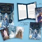 „MAGIE des WINTERS“, „Dein Orakel-Adventskalender“, „24 Klappkarten mit Goldfolie“. Winterliches, mystisches Design.