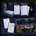 HOW-TO CRIME PLACES; SPIELBOX, SPIELANLEITUNG, 72 ORTS- UND RÄTSELKARTEN; Bleistift, Papier. Krimispiel-Illustration.