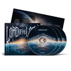CD-Design von "Lord of the Lost" und "Empyrean". Drei CDs und ein Cover mit Planeten-Illustration und futuristischen Schriftzügen.