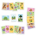 Kartennummern: 32, 22, 35, 17, 7, 19, 1, 34, 21, 5, 10. Illustrationen von Schnecken, Bäumen und einem Tor.